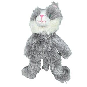 Vintage Noah's Ark Kitten Plush Stuffed Animal Toy needs stuffed gray 16" READ